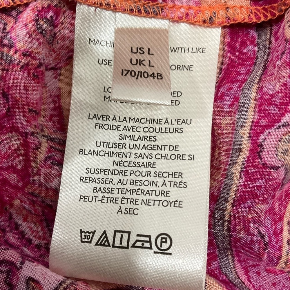 Free People Happy Feelings Maxi Dress Pink Orange Boho Floral Size size Large - Picture 14 of 15
